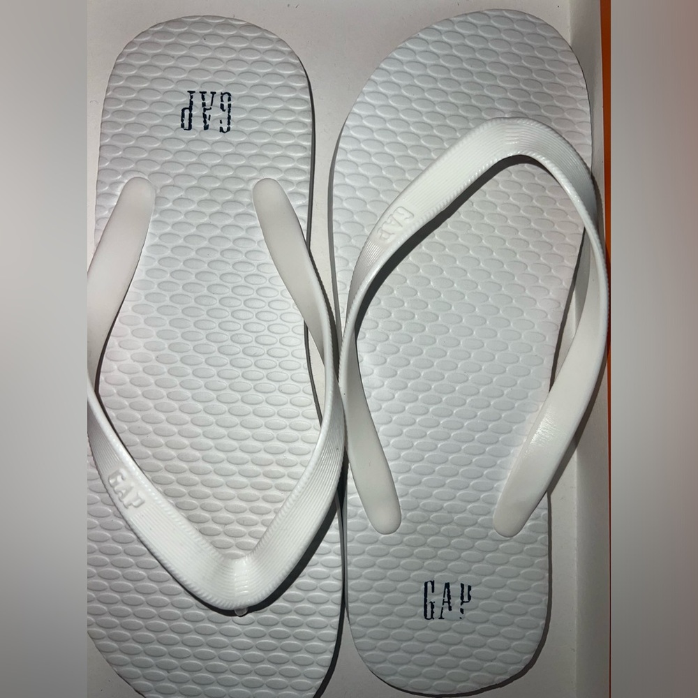 GAP White Flip Flops